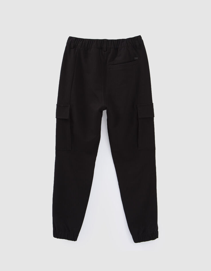 Zwarte BATTLEbroek joggingstijl jongens-3