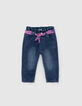 Blaue Jeans mit Halstuchg&uuml;rtel f&uuml;r Babym&auml;dchen-1