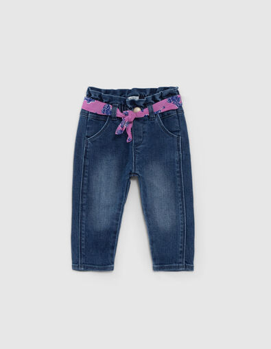 Blaue Jeans mit Halstuchg&uuml;rtel f&uuml;r Babym&auml;dchen - IKKS