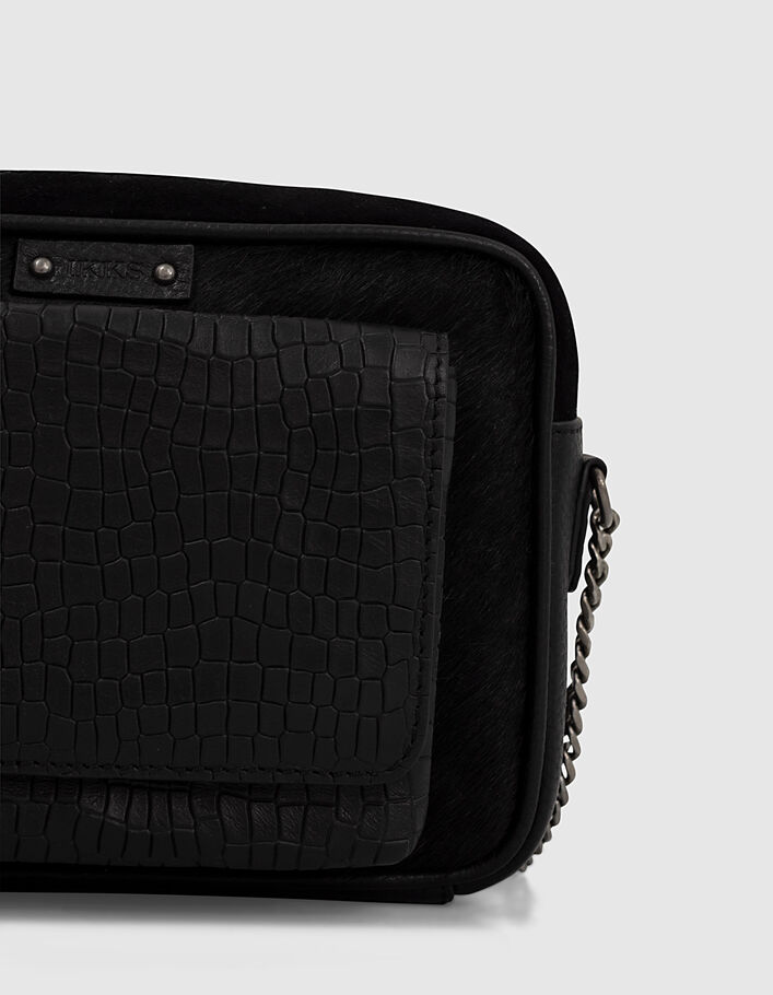 Women’s The Lover black python and pony-look boxy bag-4