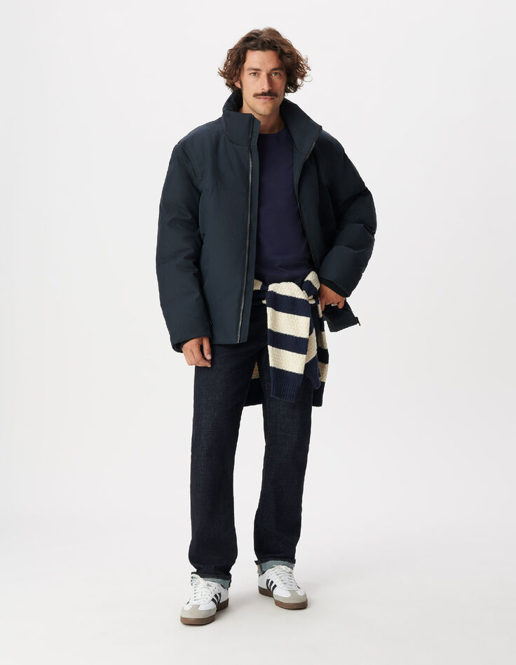 Doudoune marine capuche amovible WATERPROOF Homme-1