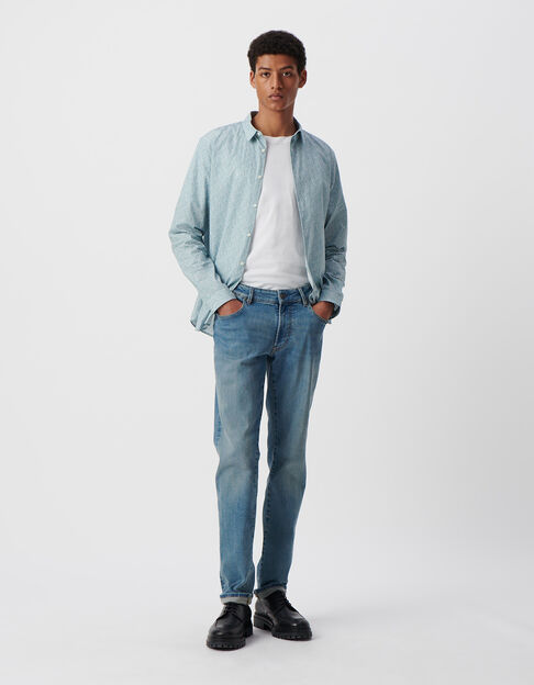Men’s storm SLIM shirt with coral print - IKKS
