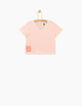 Camiseta cropped rosa pastel borde acanalado niña-2