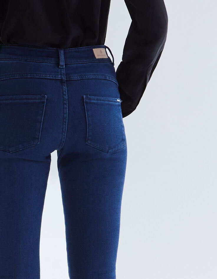 Women’s blue Cosy Fleece 7/8 slim jeans-3