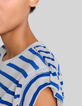 Camiseta marinera rayas cobalto mujer-5