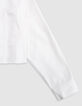 Veste en jean blanc frangé cropped fille-5