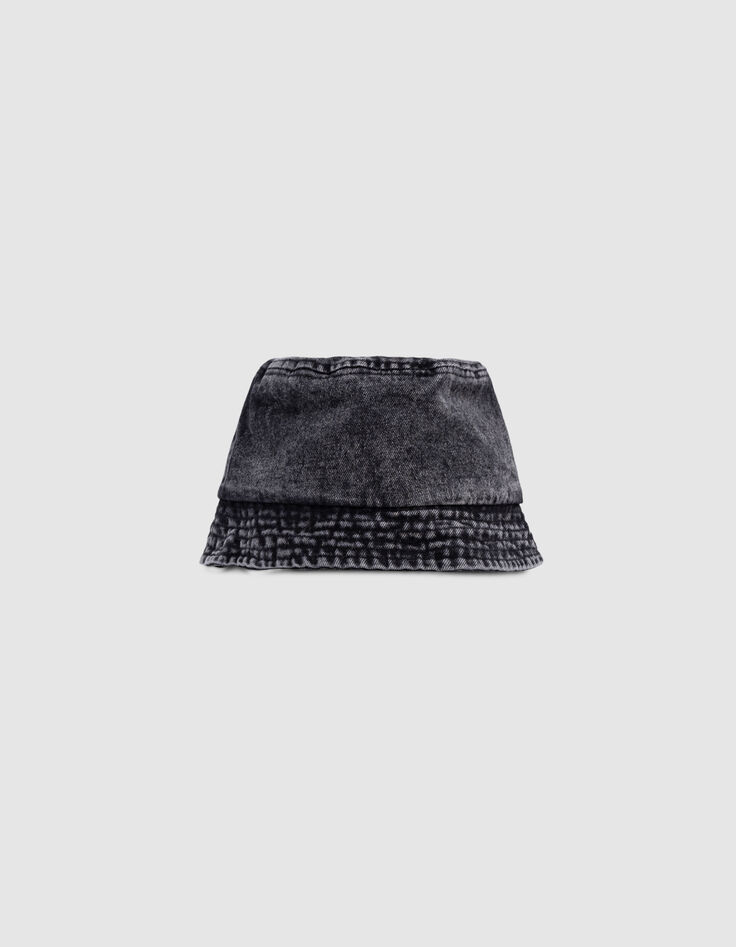 Grijze bobjeanshoed met borduursels jongens-5