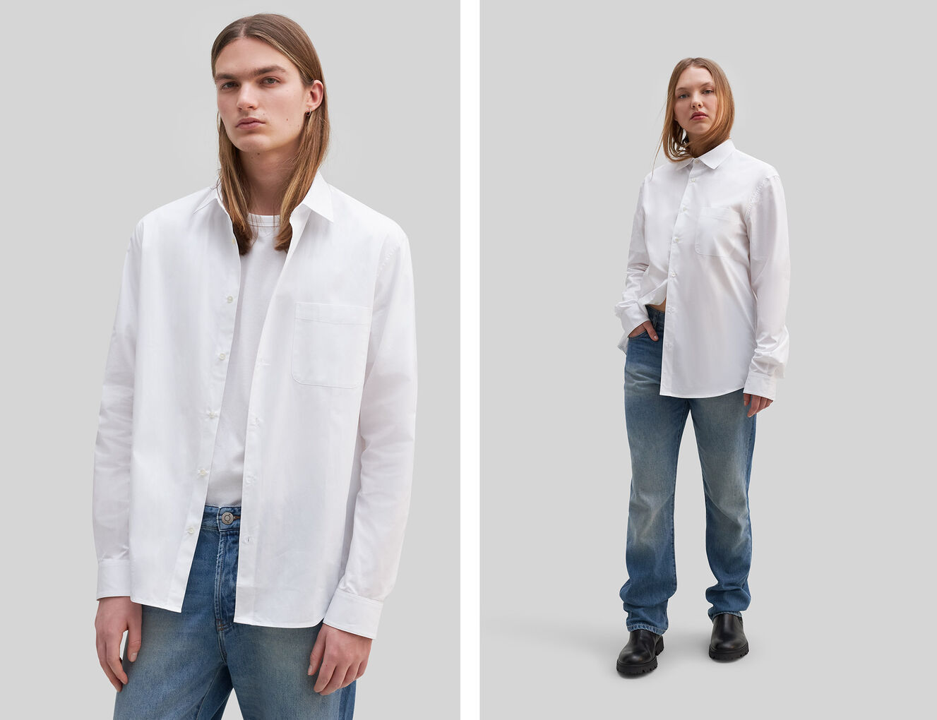 Unisex white organic cotton Gender Free shirt - IKKS-8