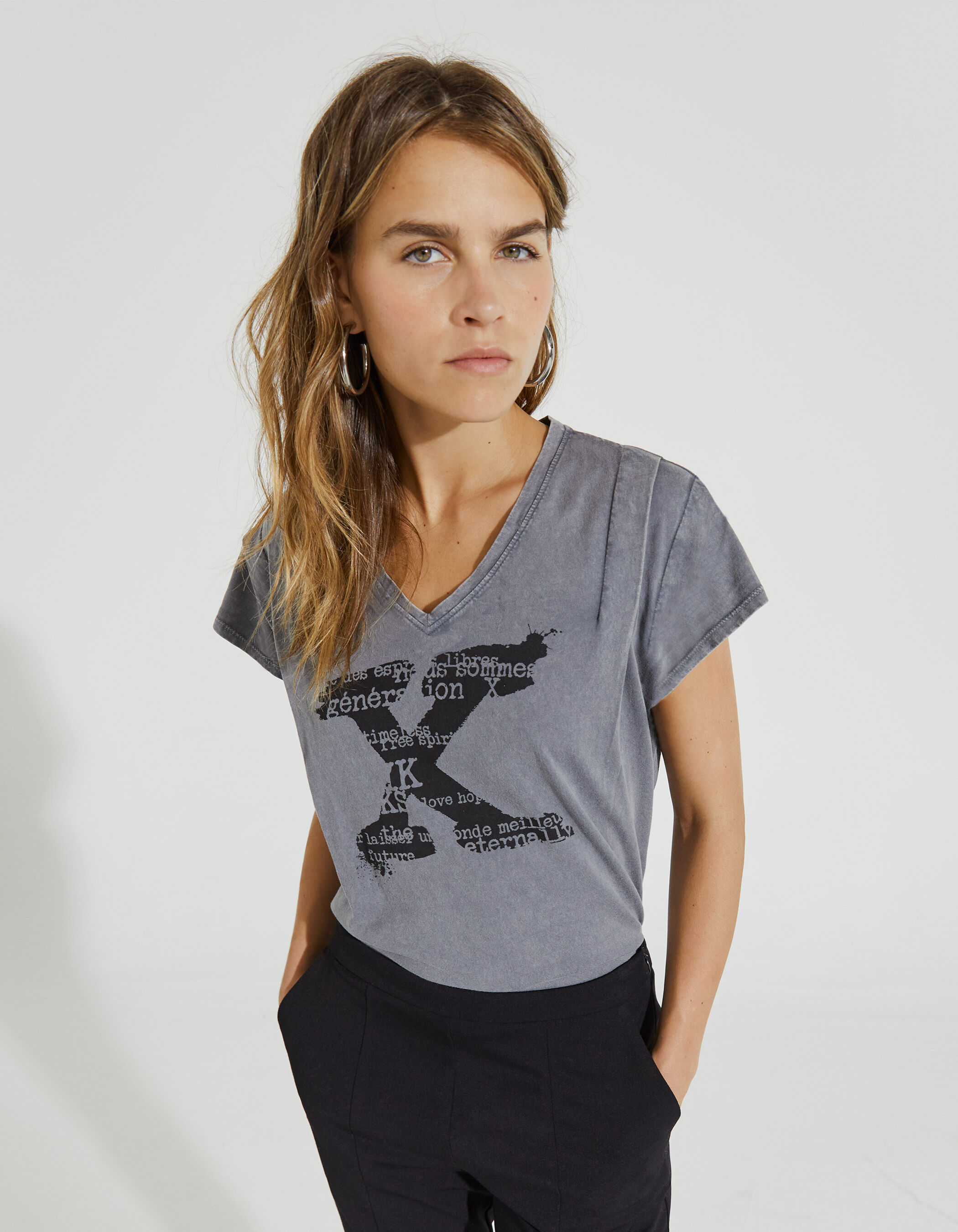 Faded grey t shirt