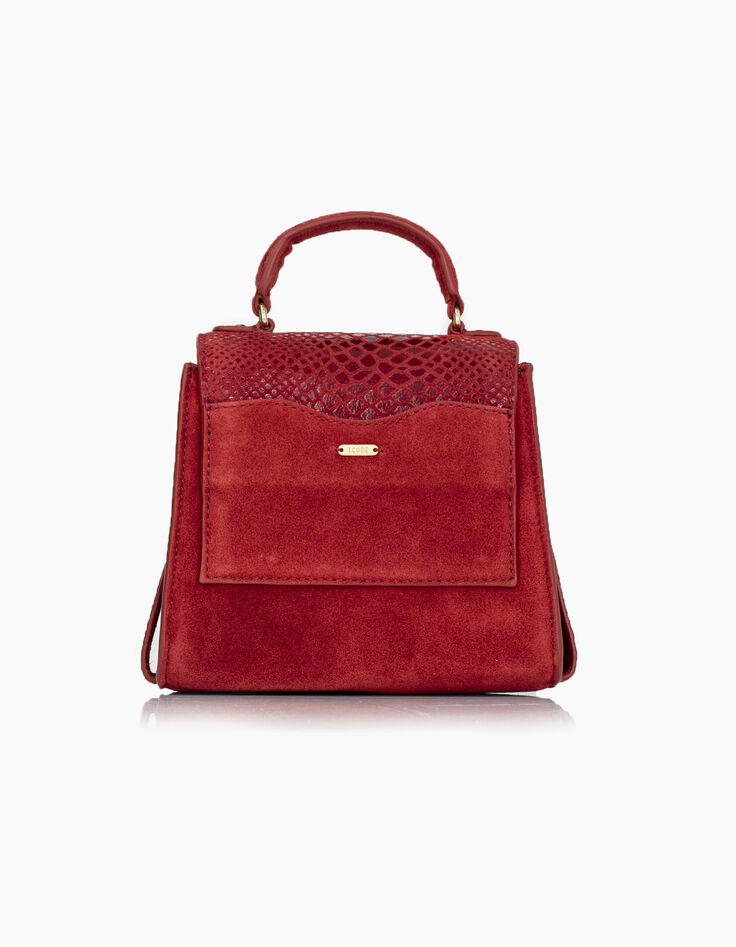 Sac à main trapèze lipstick en cuir effet python I.Code-2