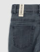 Jean skinny blue grey damier poche dos garçon-7