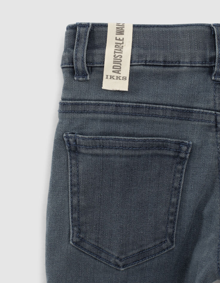 Jean skinny blue grey damier poche dos garçon-7