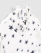 Gebroken wit T-shirt all-over sterrenjacquard meisjes-2