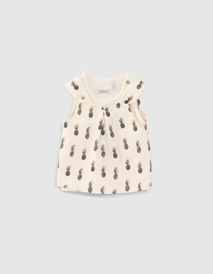 Baby girls’ mastic pineapple 2-in-1 blouse over vest top - IKKS