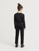 Gerade schwarze Battle-Jeans, Nietendesign für Mädchen-9