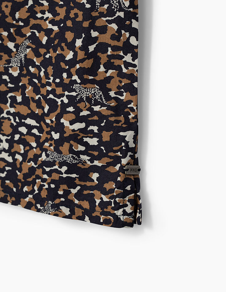 Chemise beige clair à camouflage-léopards garçon -4