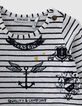 Camiseta marinera blanco roto rayas estampado bebé niña-3