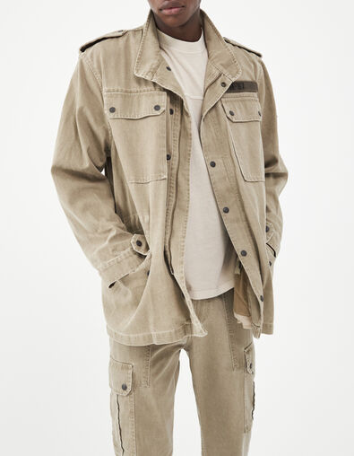 Sahariana Terra® Denim caqui claro hombre - IKKS