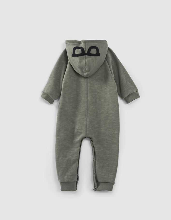 Lichtkaki jumpsuit met kap biosweatstof baby’s - IKKS