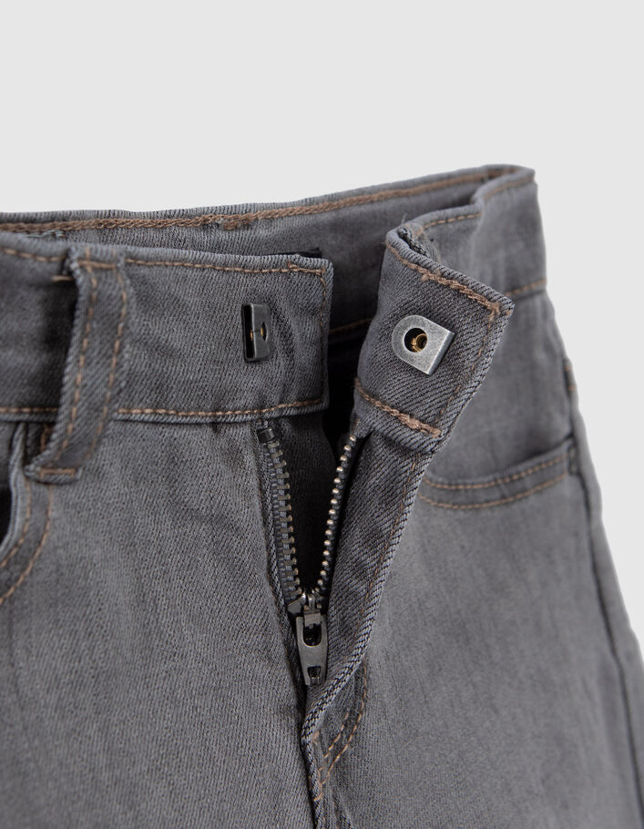 Grijze SLIM jeans gevlochten riem jongens - IKKS