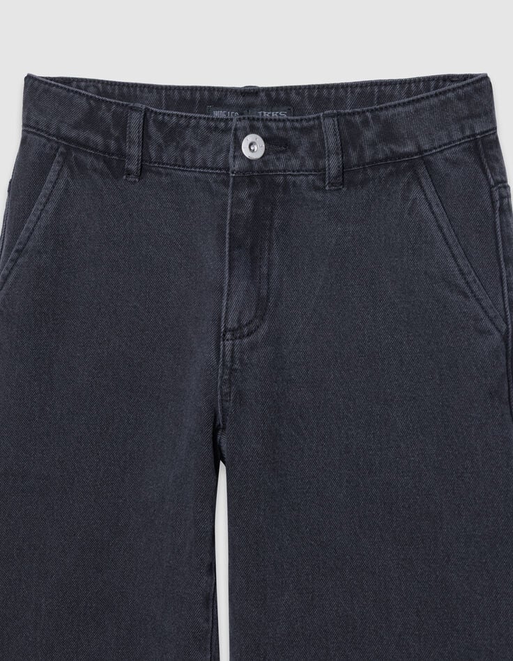 Jean large noir fille-4 Jean large noir fille-4