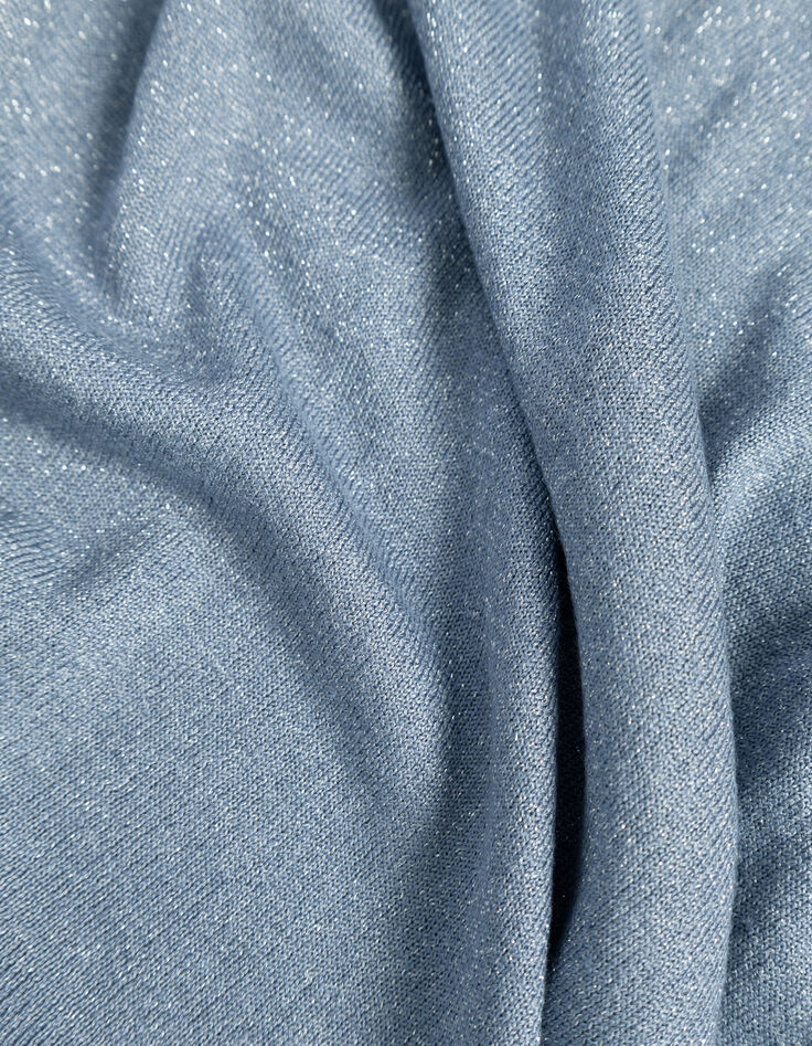 Jersey azul punto fino lúrex cadenas mujer-6