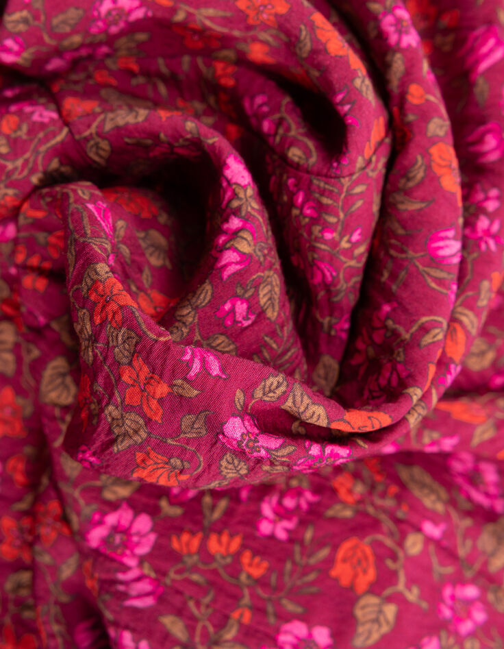 Robe rose imprim&eacute; floral I.Code-9