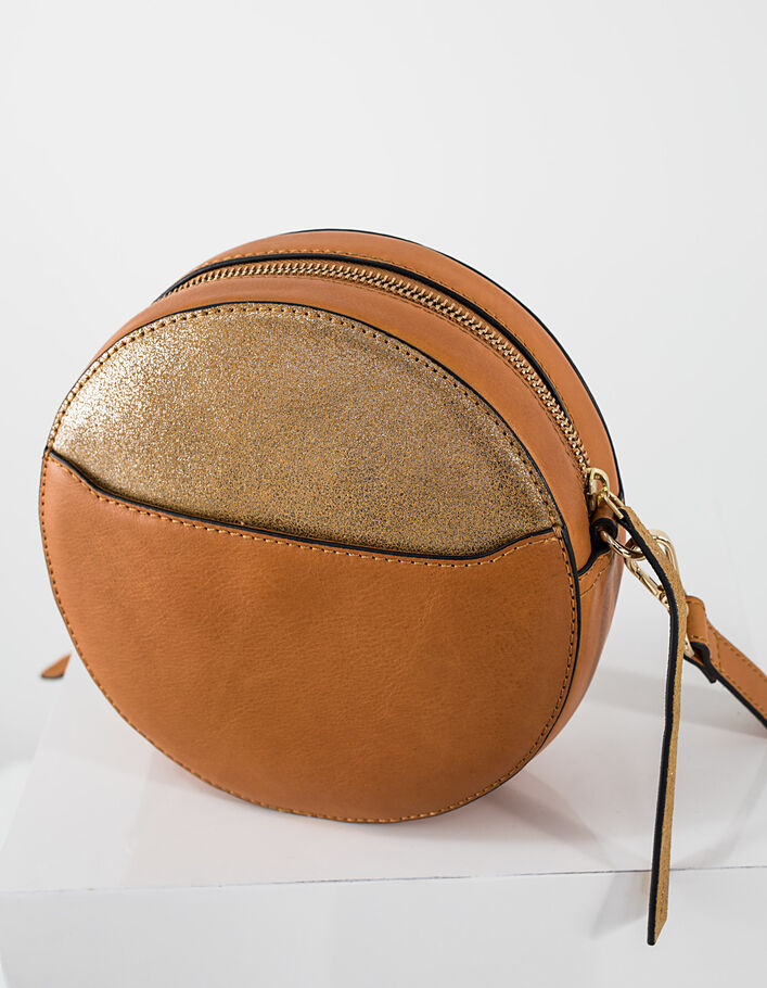 I.Code turmeric round leather bag - I.CODE