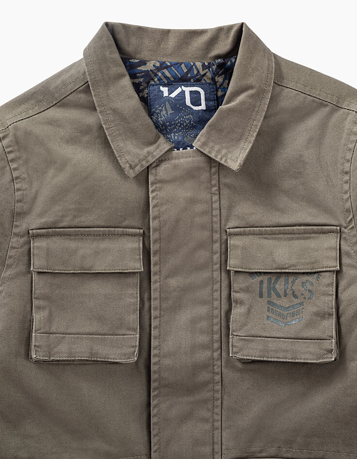 Boys’ bronze safari jacket with embroidery on back-5 Boys’ bronze safari jacket with embroidery on back-5