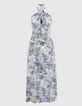 Robe écrue LENZING™ ECOVERO™ imprimé tatoo Femme-6