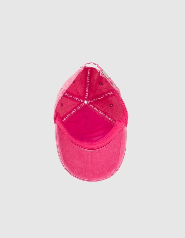 Fuchsia Mädchenschirmmütze mit Stickerei vorne - IKKS