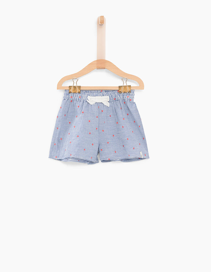 Short azul cielo de rayas bordado estrellas coral bebé-1 Short azul cielo de rayas bordado estrellas coral bebé-1