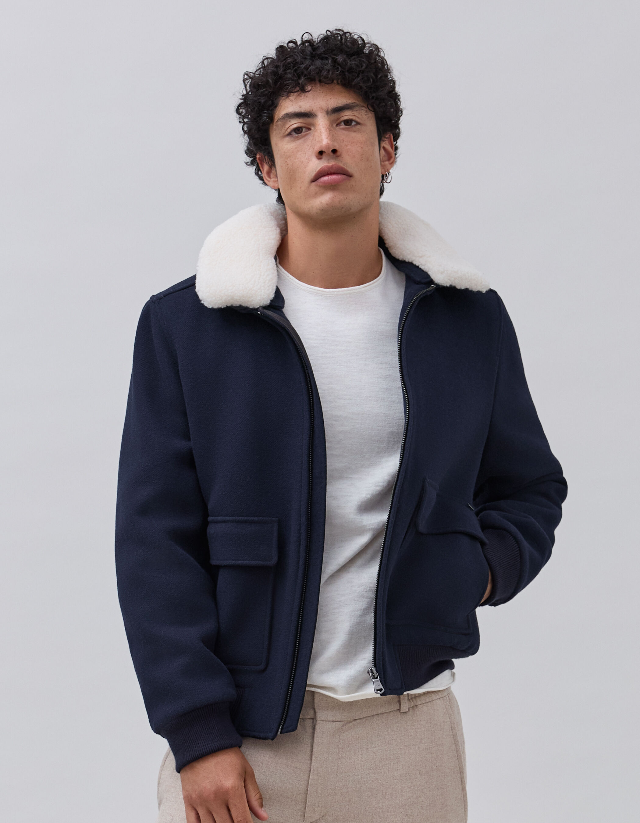 Fur lined bomber deals