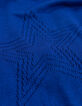 K&ouml;nigsblaue durchbrochene Stern-Strickjacke-6