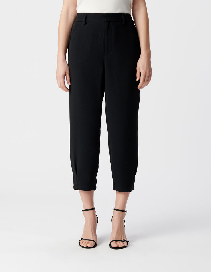 Pantalon noir droit Femme-3