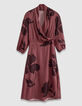 Women's burgundy floral maxi midi dress-7
