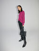 Clutch 1440 Reporter cuero negro flecos mujer-8