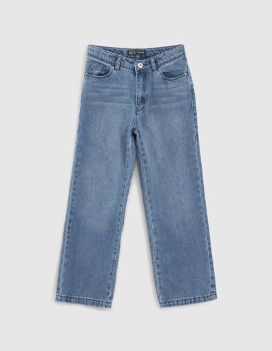 Girls' medium blue wide leg jeans - IKKS