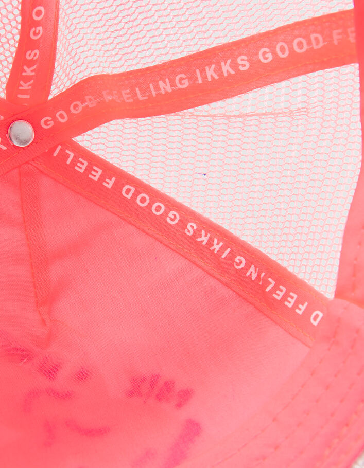 Girls’ silver, pink and neon pink mesh cap - IKKS