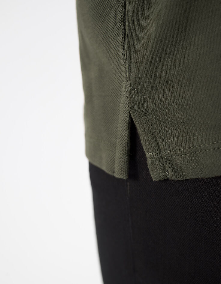 Men’s bronze mixed-fabric IKKS BETTER polo shirt-6 Men’s bronze mixed-fabric IKKS BETTER polo shirt-6