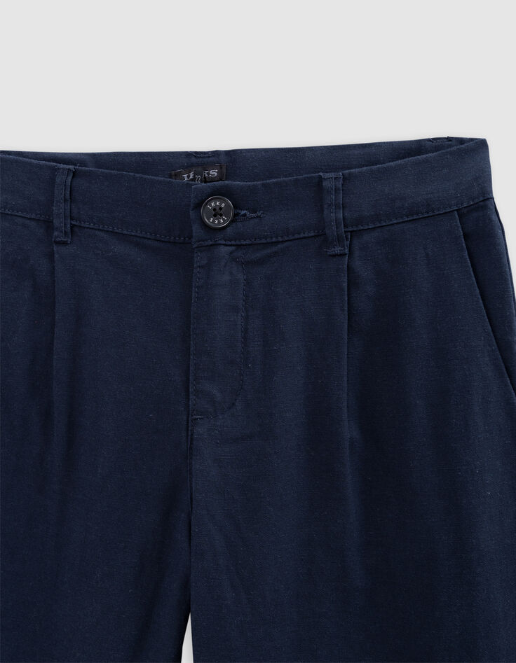 Bermudas tipo chino azul marino niño-5
