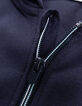Blauw ritsvest met kap babyjongens-5