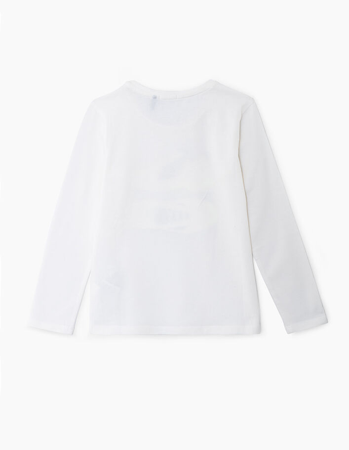 Gebroken wit T-shirt met sneakeropdruk voor meisjes - IKKS