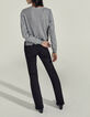 Women’s light grey cardigan with lightning diamanté-2