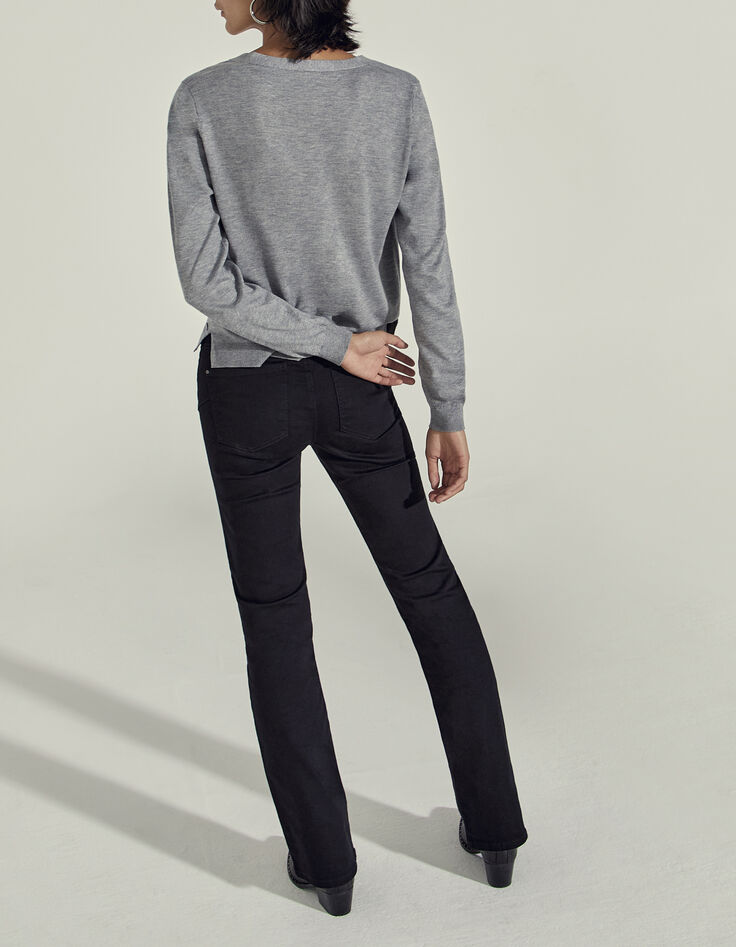 Women’s light grey cardigan with lightning diamanté-2