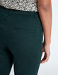 I.Code imperial green textured knit treggings-3