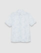 Chemise regular ciel imprim&eacute; floral ray&eacute; Homme-6