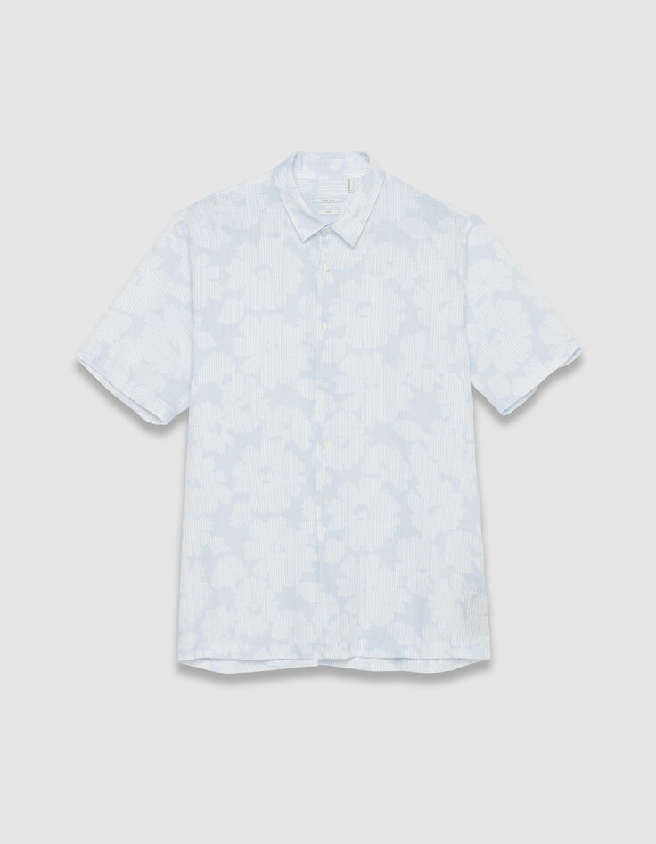 Chemise regular ciel imprim&eacute; floral ray&eacute; Homme-6