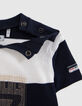 Camiseta azul marino algod&oacute;n rayas blancas beb&eacute; ni&ntilde;o-8