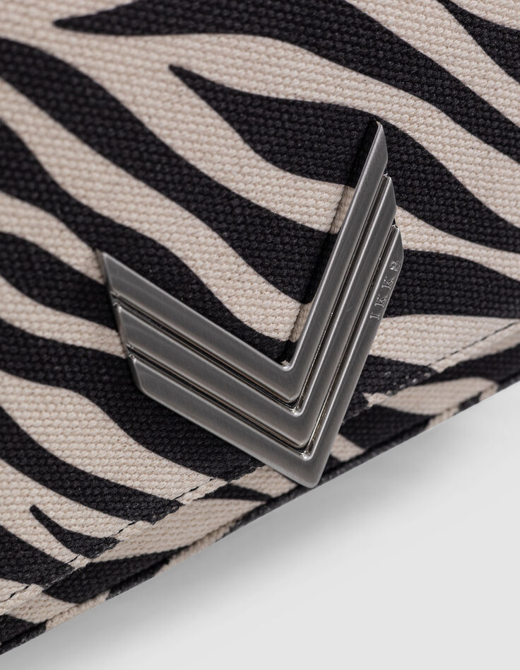 Le 111 ZEBRA écru toile motif zébré Femme-4